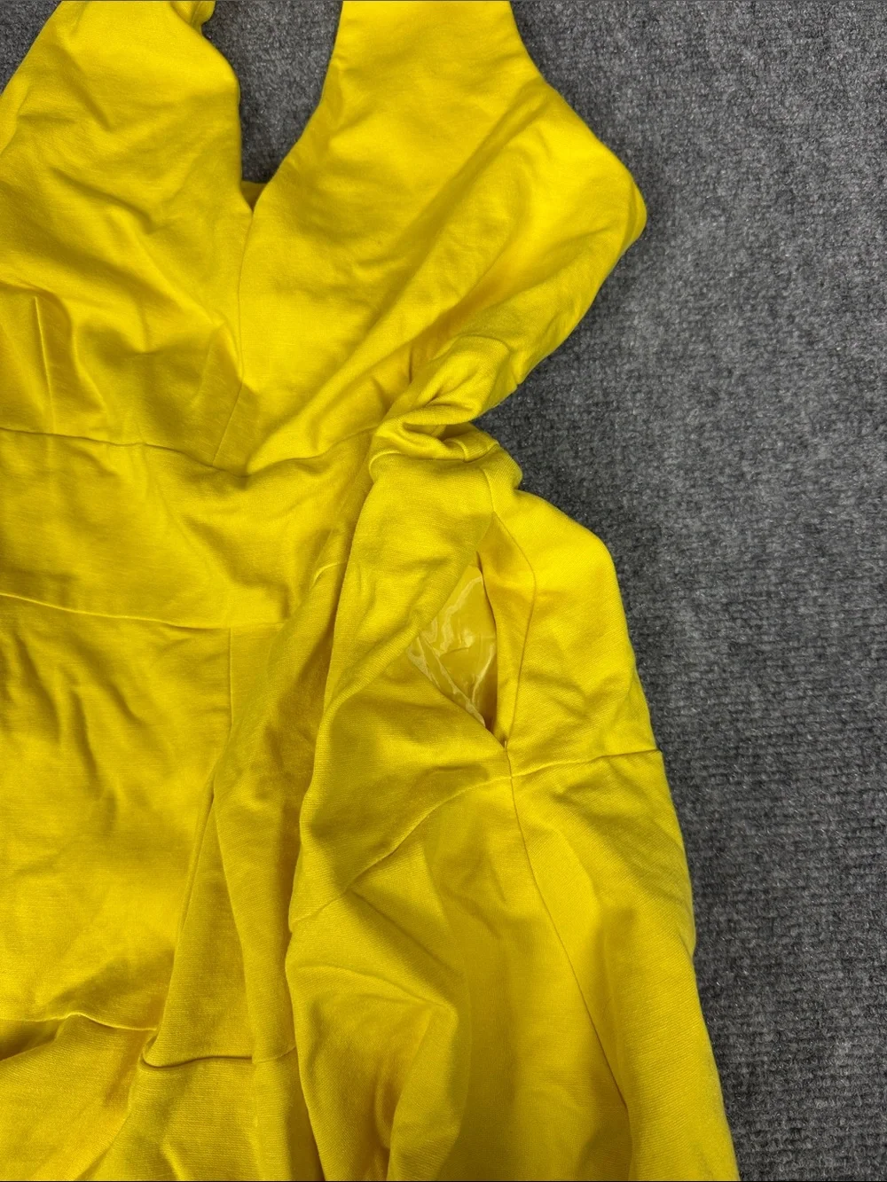 Banana Republic Bright Yellow Halter Fit-and-Flare Mini Dress